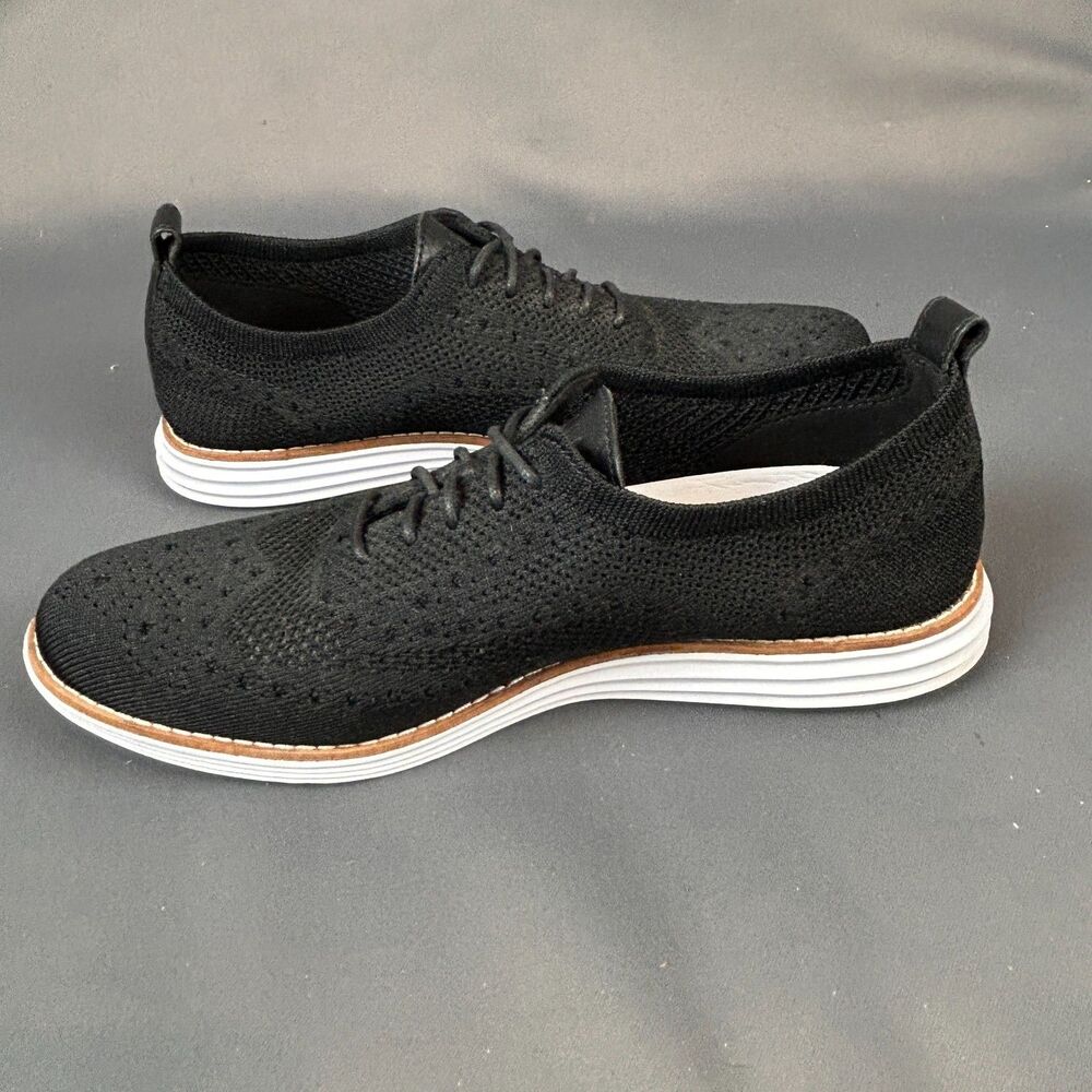 Cole Haan Black Stitchlite Wingtip Oxford Sneaker Shoes Size 8B - Picture 3 of 16
